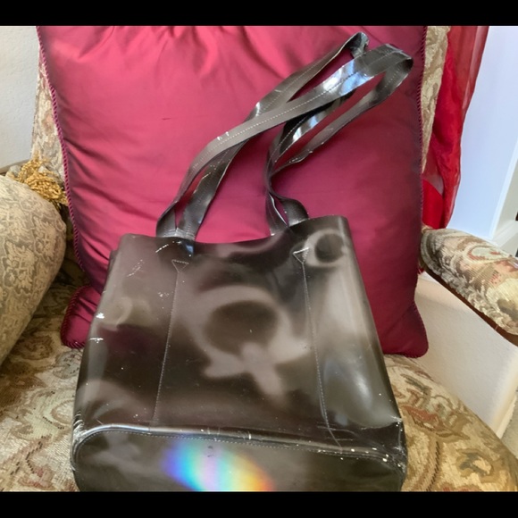 Auth. Vintage Brown Ferragamo Tote w Gancini Patterns - Picture 6 of 7